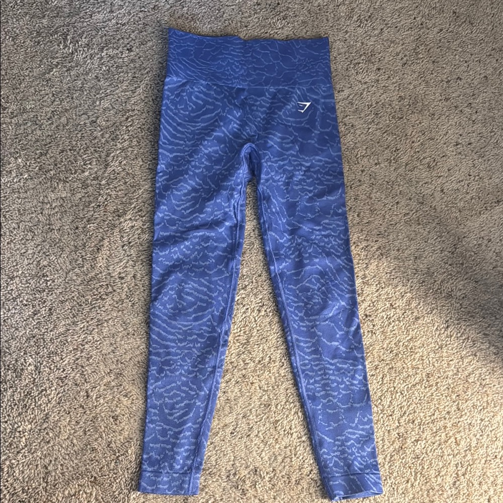 Gymshark Blue Patterned Leggings